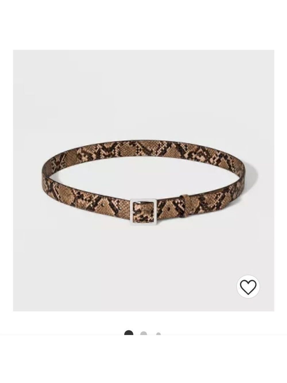 Nwt A New Day Women's Skinny Exotic Snake Belt Size L
